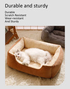 Cat Bed, Soft Plush Kitten Sleeping Cushion for Home