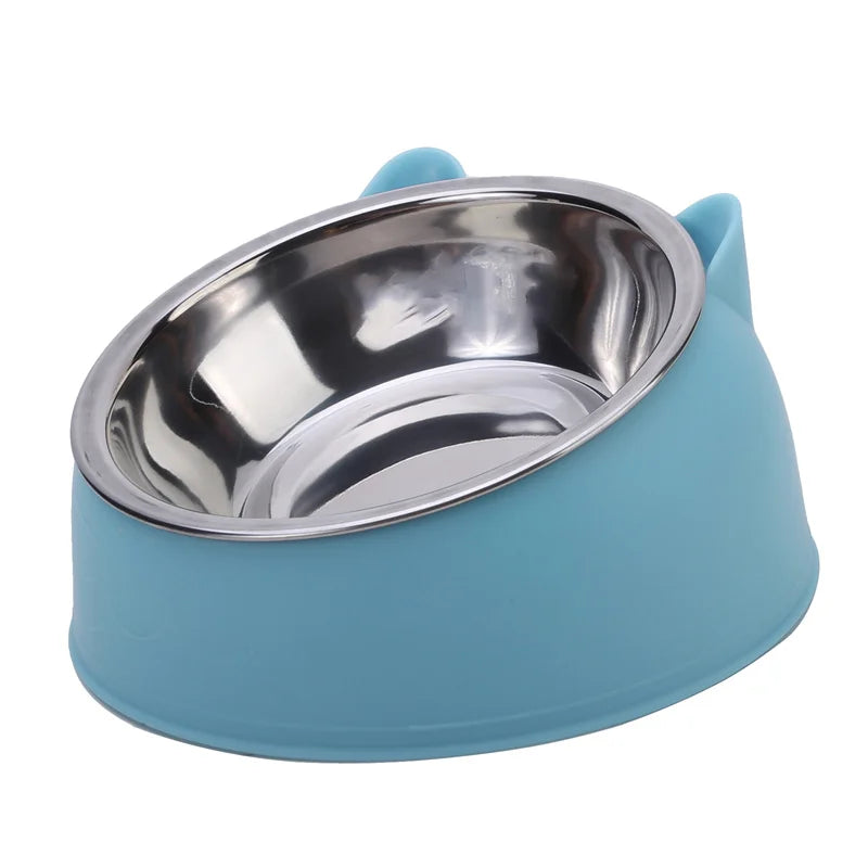 Elevated Cat Bowl – Inclined Stainless Steel Feeding Bowl