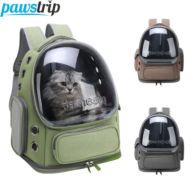 Cat Carrier Backpack – Transparent Breathable Pet Travel Bag