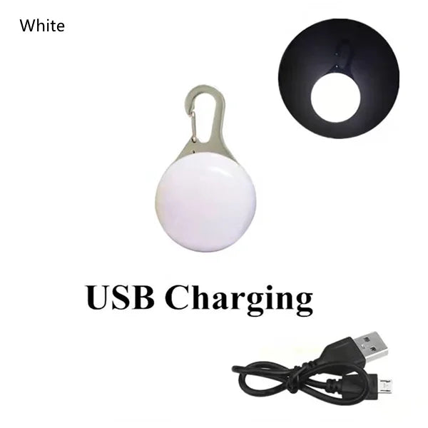Rechargeable Dog Collar Light – LED Pet Safety Pendant