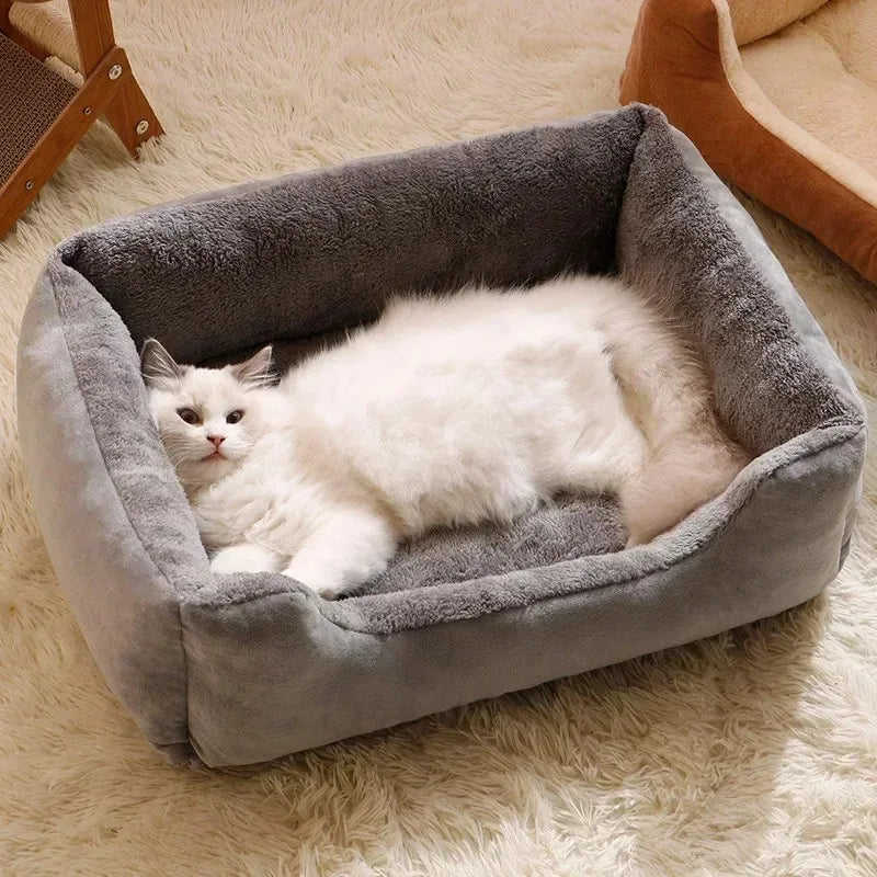 Cat Bed – Plush Winter Sleeping Cushion for Cats