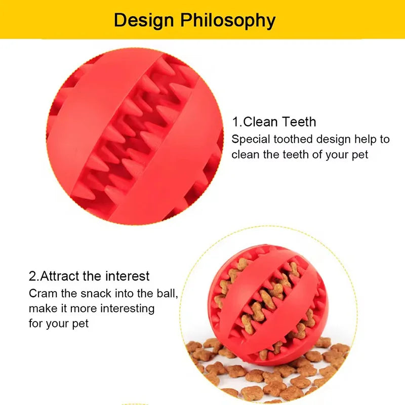 Treat Dispensing Dog Ball – Interactive Rubber Puzzle Toy