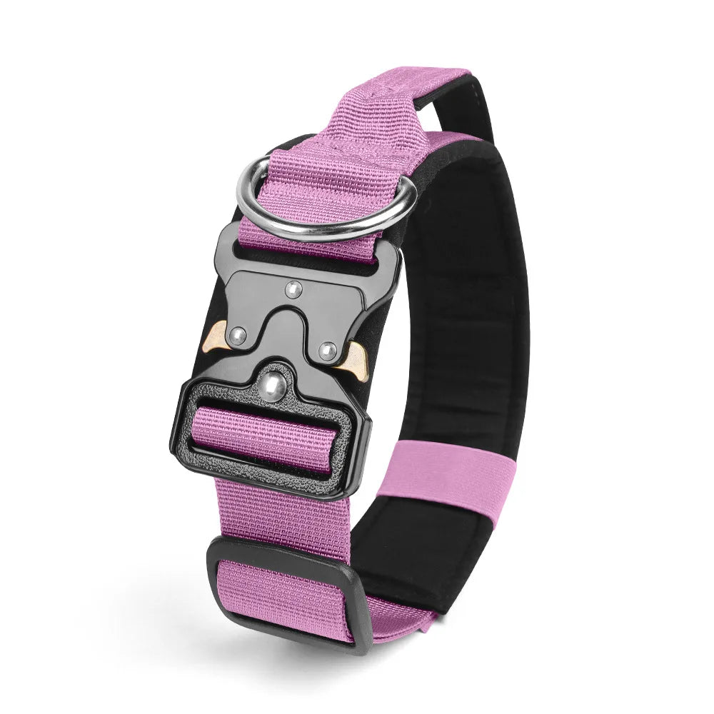 Tactical Dog Collar for Medium & Large Dogs, Padded Adjustable