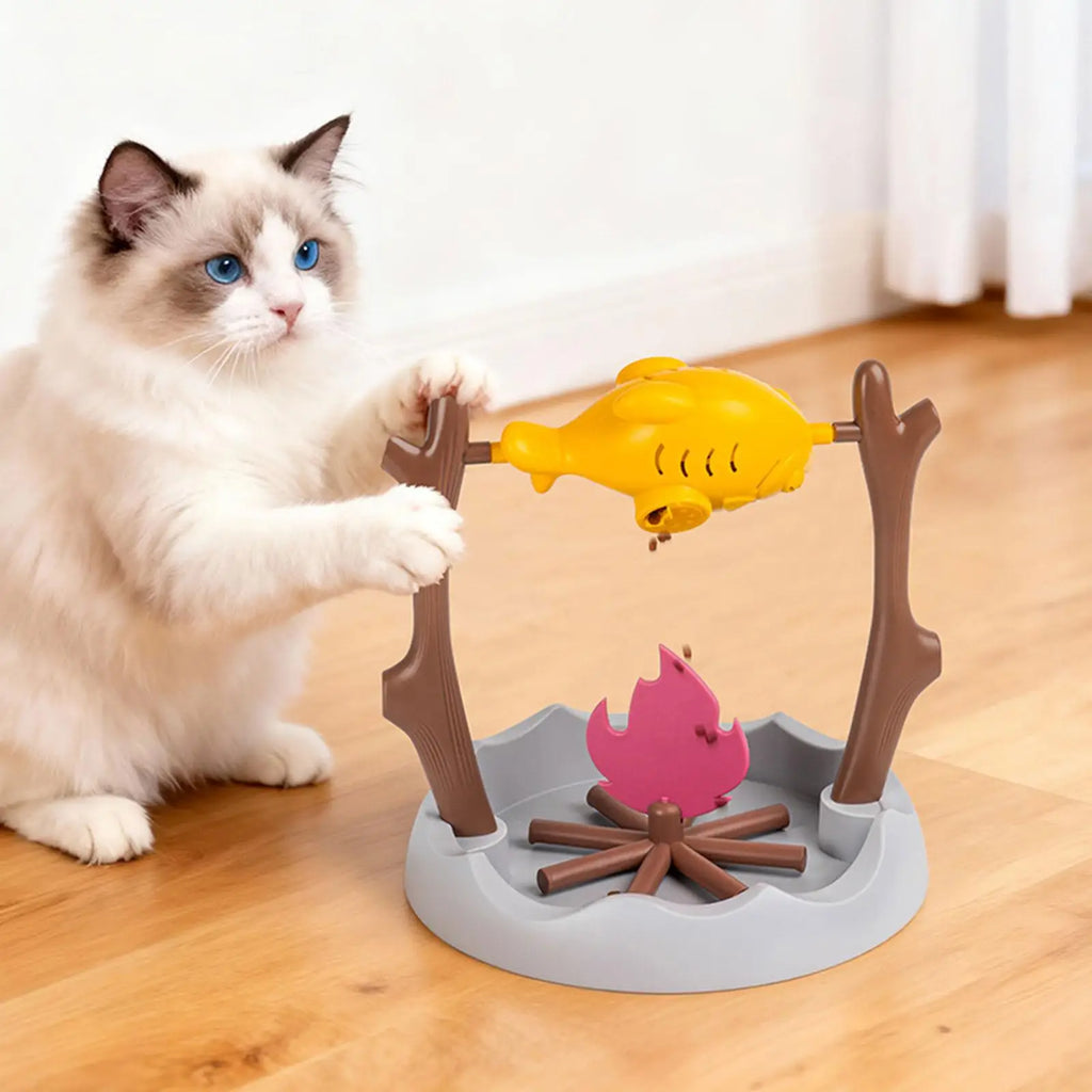 Interactive Cat Feeder – Rotating Slow Feeding & Treat Toy