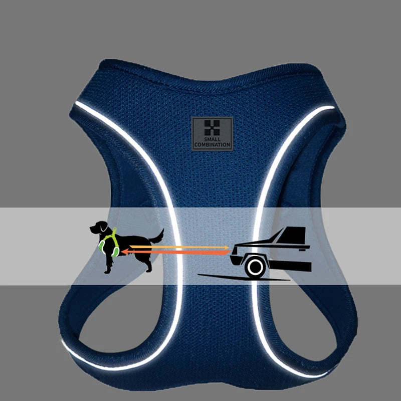 Dog Harness and Leash Set – Adjustable Reflective Puppy Harness