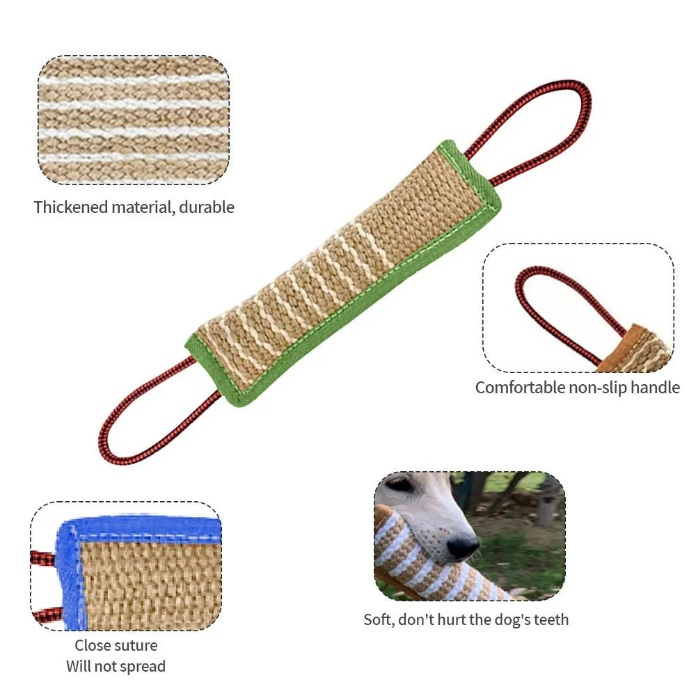 Coarse Jute Chew Sticks for Dogs Training Molar Pick up German Shepherd Dog Chew Pillows Durable Dog Toys