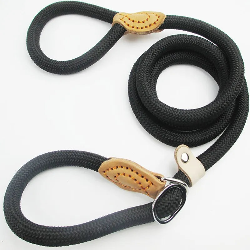 Slip Rope Dog Leash – Adjustable Braided Training Lead for Large Dogs