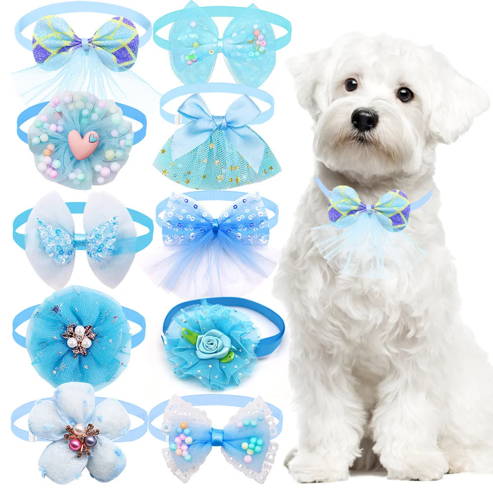 Pet Bow Collar Adjustable Lace Dog & Cat Necktie Set
