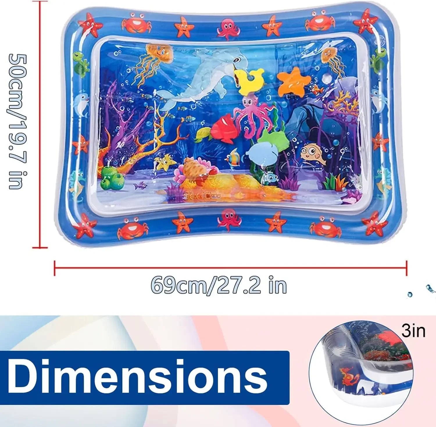 Pet Water Sensory Play Mat – Inflatable Ocean Playmat