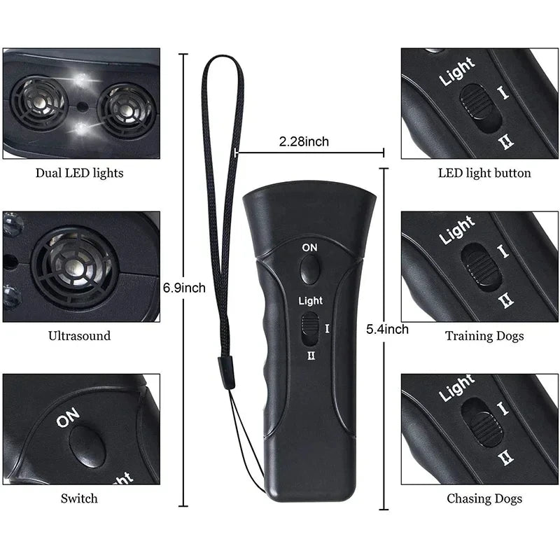 Ultrasonic Dog Repellent – Portable Dog Training Device