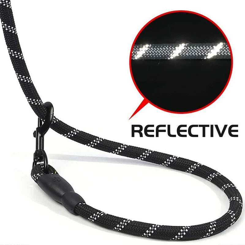 Reflective Dog Leash Heavy Duty Nylon Padded Handle