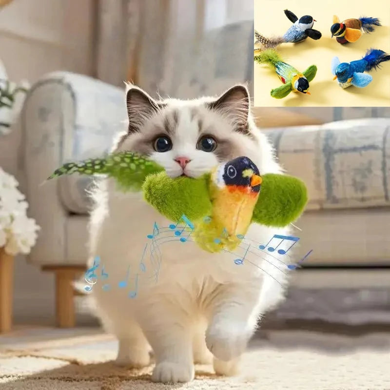 Interactive Cat Toy – Hanging Bird with Realistic Sound
