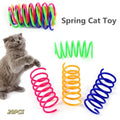 Cat Spring Toy – Colorful Interactive Plastic Cat Toy