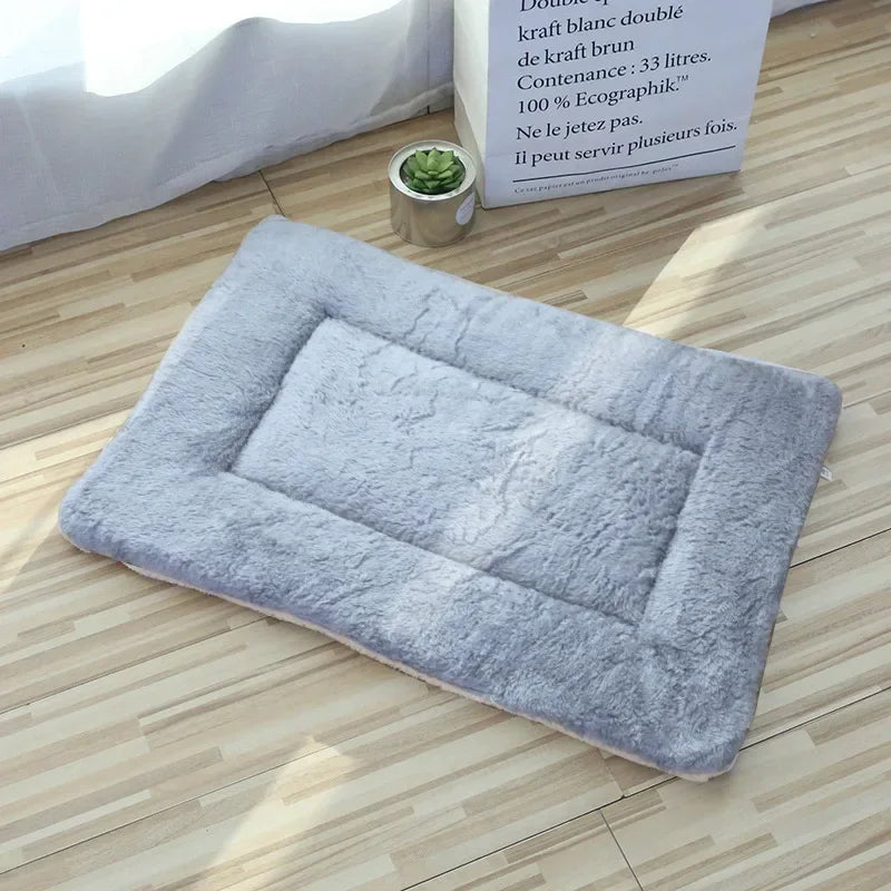 Cat Bed Mat – Double-Sided Plush Washable Bed for Cats & Small Dogs