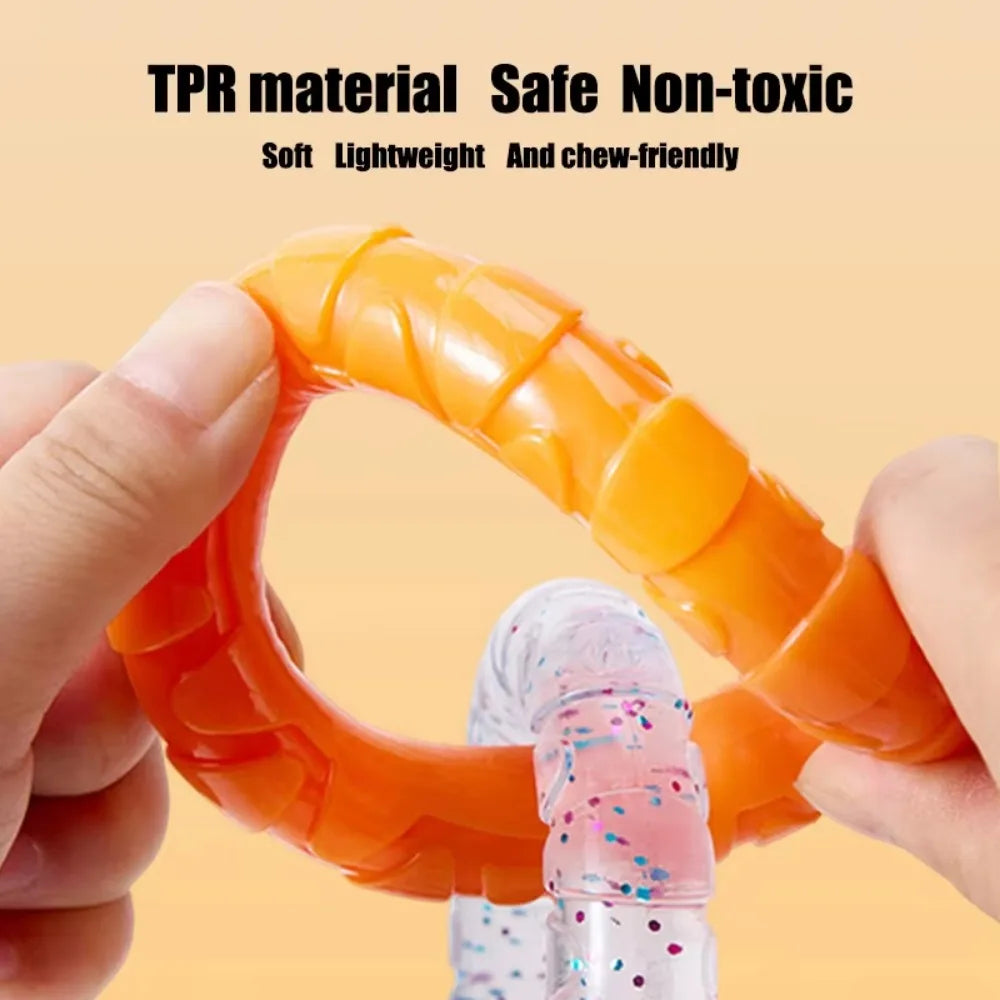 Dog Chew Toy Rubber Ball for Teeth Cleaning & Training