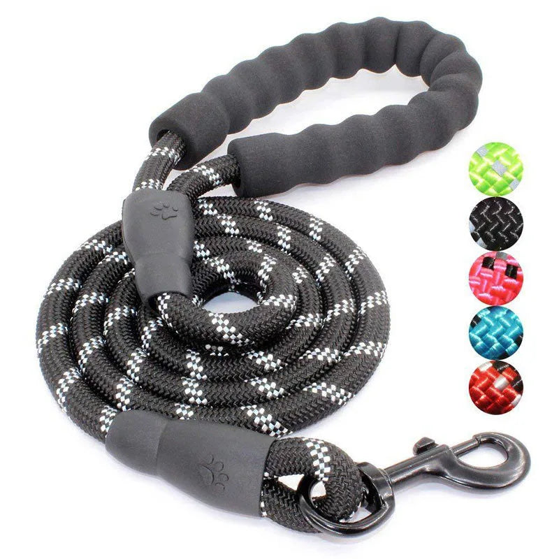 Reflective Dog Leash Heavy Duty Nylon Padded Handle