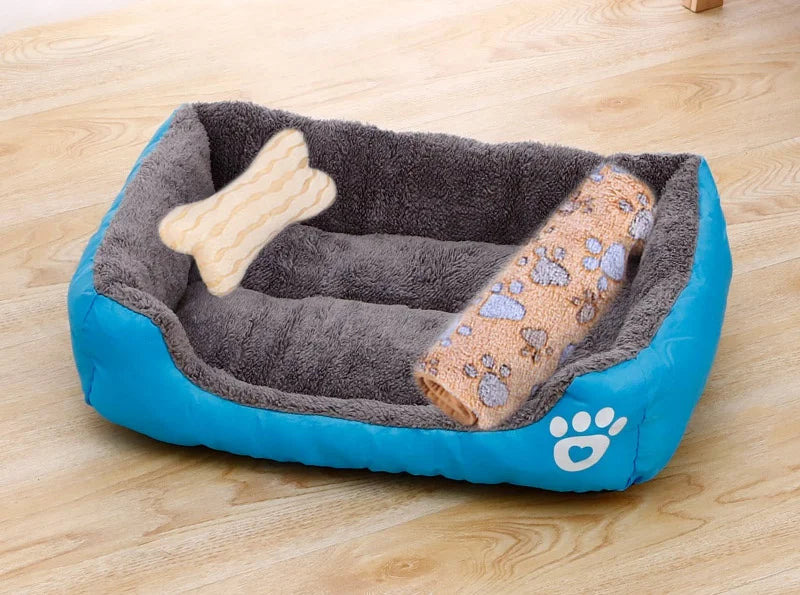 Large Dog Bed – Warm Square Pet Nest for Dogs & Cats