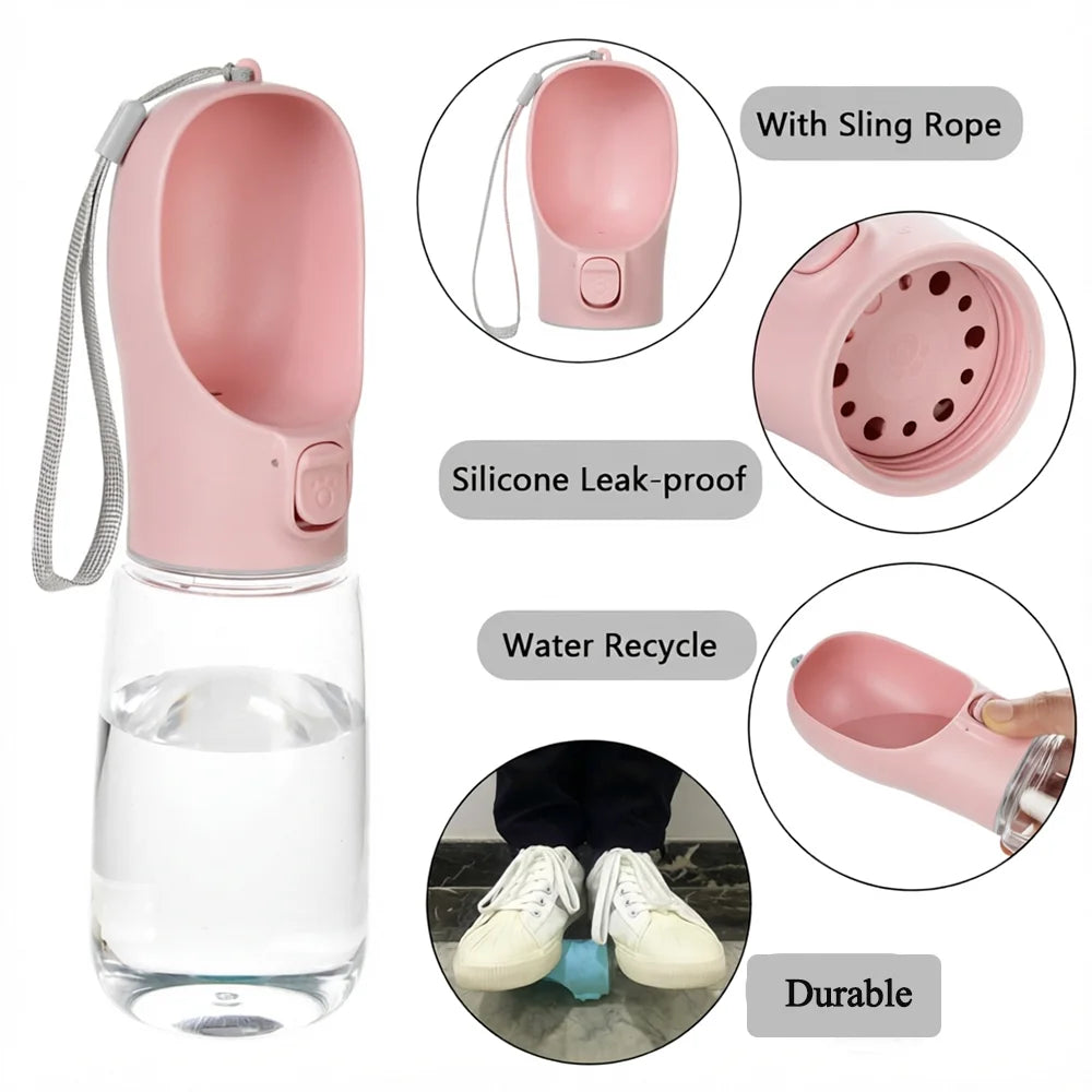 Portable Dog Water Bottle – Leakproof Travel Drinking Cup