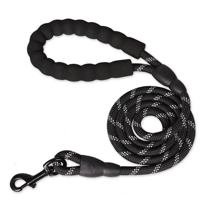 Reflective Dog Leash Heavy Duty Nylon Padded Handle