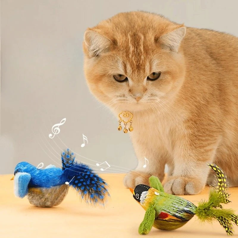 Interactive Cat Toy – Hanging Bird with Realistic Sound