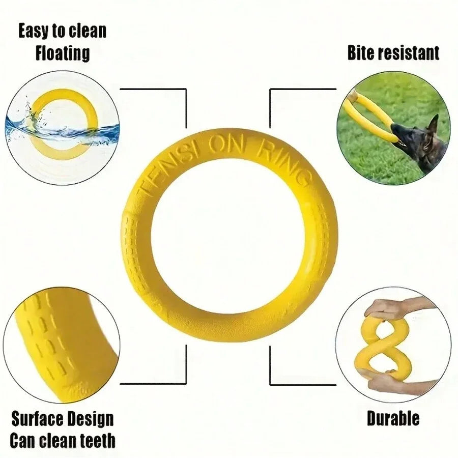 Flying Disc Dog Toy – Interactive Fetch & Pull Ring