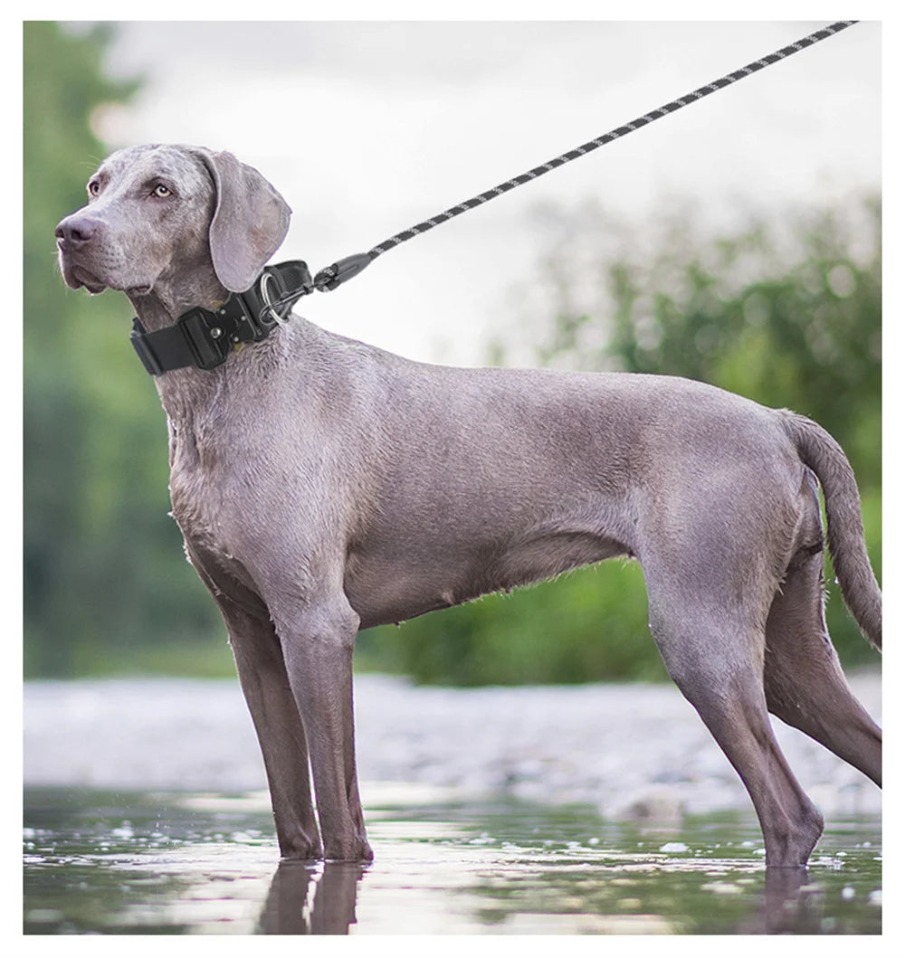 Tactical Dog Collar for Medium & Large Dogs, Padded Adjustable