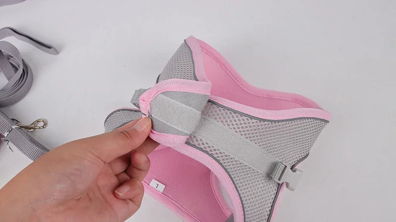 Small Dog Harness – Adjustable Reflective Vest With Leash
