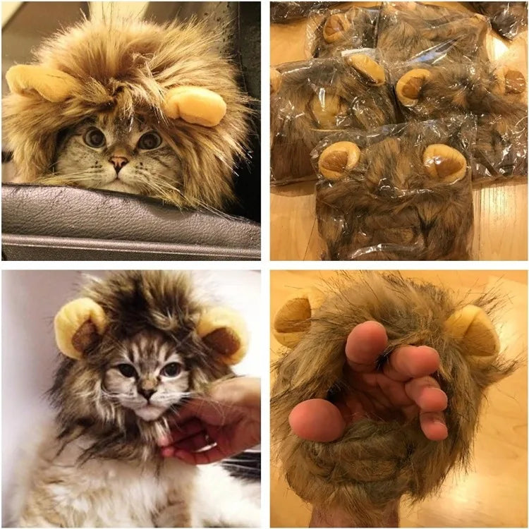 Lion Mane Dog Costume – Washable Pet Costume Wig