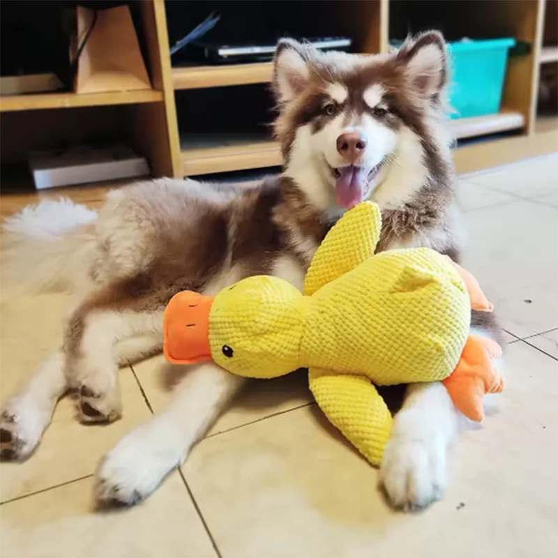 Squeaky Dog Toy Plush Duck Interactive Toy for Dogs
