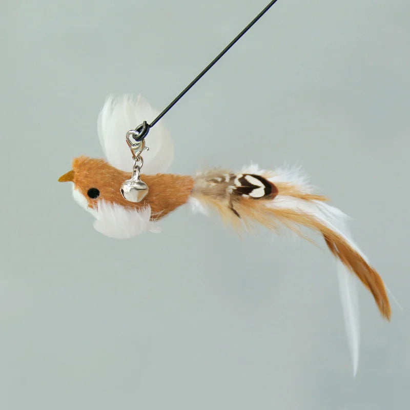 Interactive Feather Cat Wand with Bell & Suction Cup