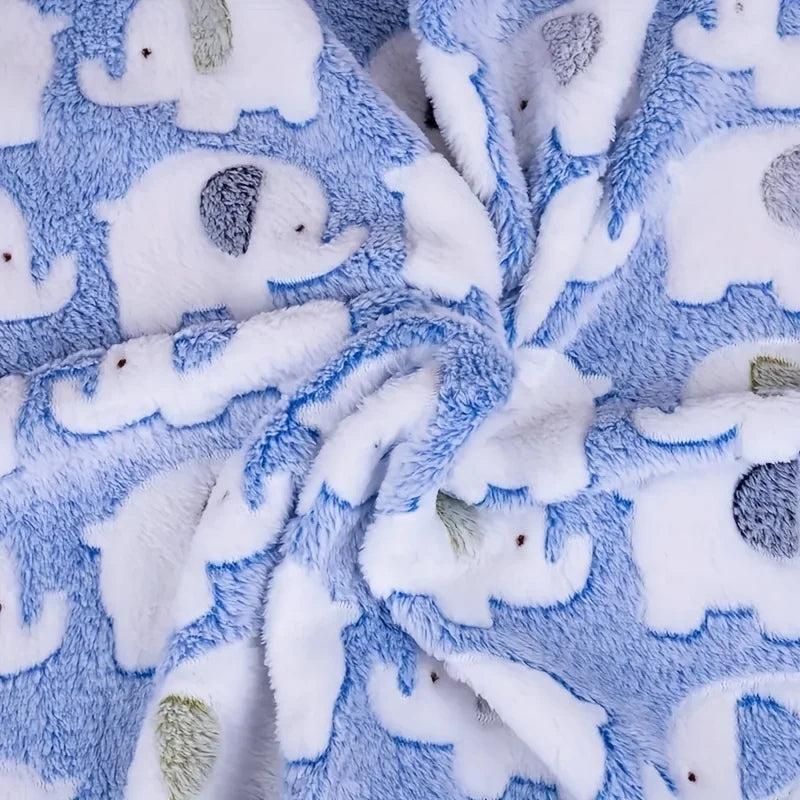 Dog and Cat Blanket – Soft Elephant Flannel Throw for Pets