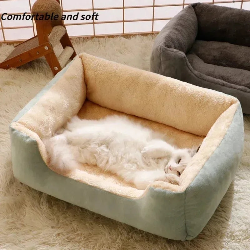 Cat Bed – Plush Winter Sleeping Cushion for Cats