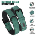 PU Leather Dog Collar and Leash Set, Adjustable Padded