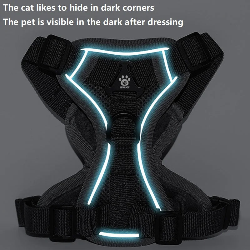 Cat Harness and Leash – Anti-Escape Reflective Kitten Harness