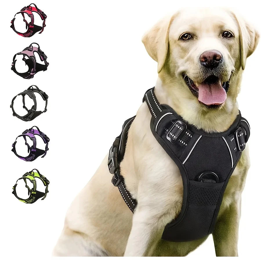 No Pull Dog Harness, Reflective Adjustable Vest for Walking