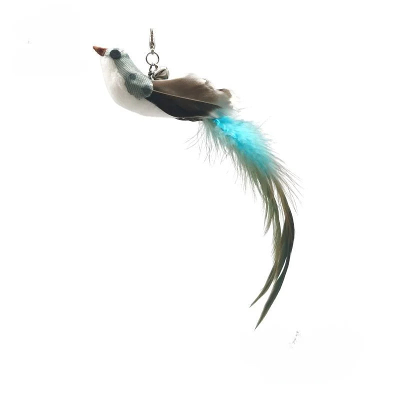 Interactive Feather Cat Wand with Bell & Suction Cup