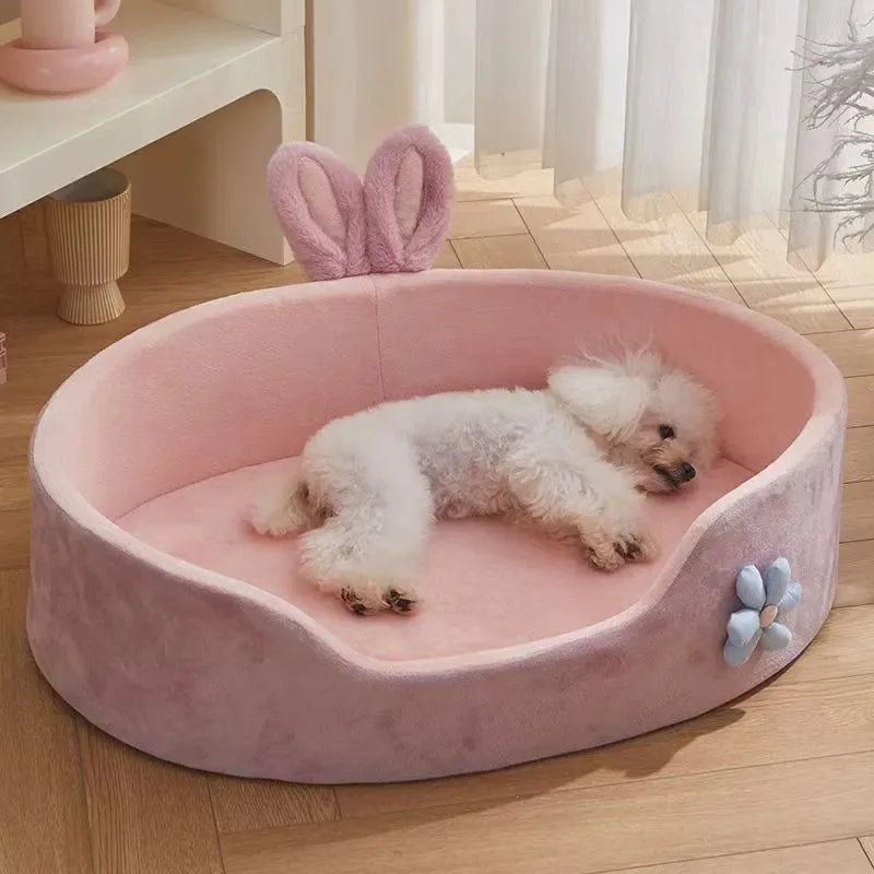 Bolster Dog Bed – Washable Soft Bed with Raised Sides & Non-Slip Base