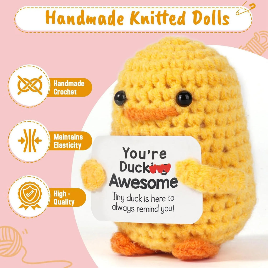 Crochet Plush Pocket Hug Doll, Handmade Mini Plush Gift