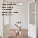 Automatic Interactive Cat Toy with Flying Feather & Elastic Rope
