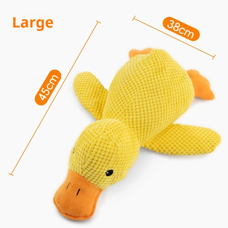 Plush Dog Squeaky Toy, Duck Chew & Companion Toy
