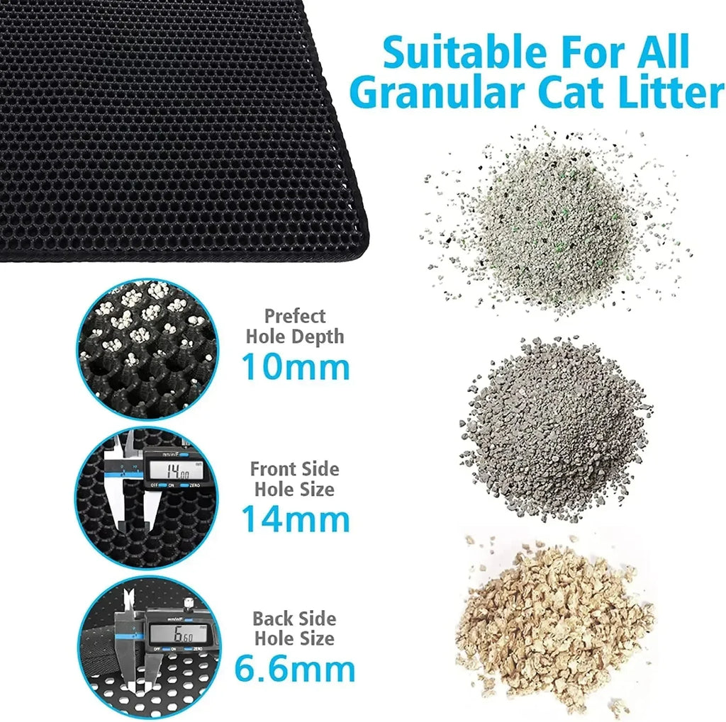 Cat Litter Mat – 2-Layer Sand Trapping Waterproof