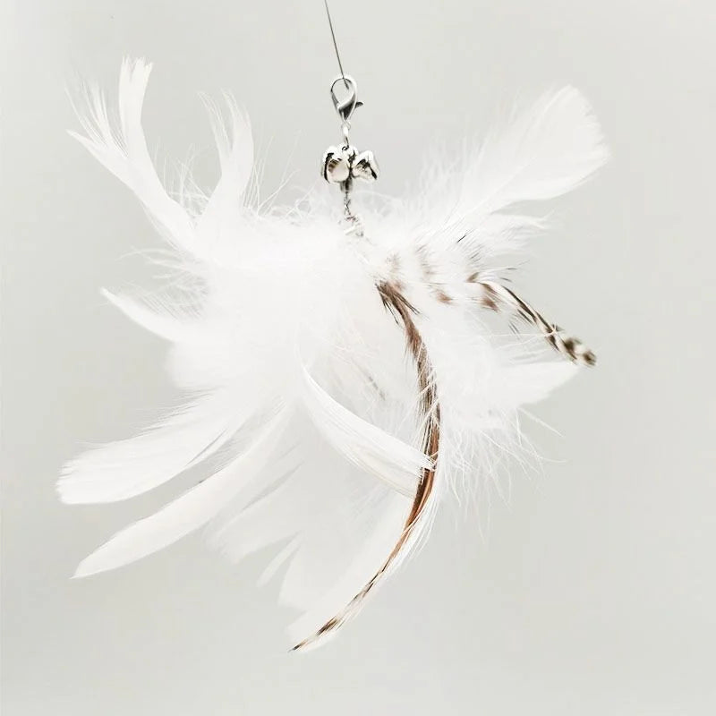Interactive Feather Cat Wand with Bell & Suction Cup