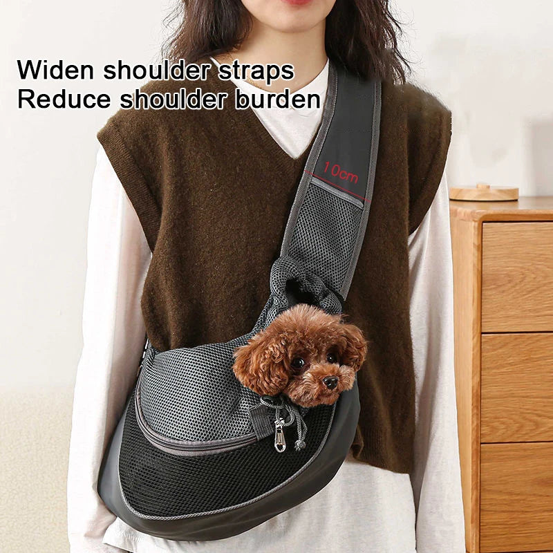 Pet Carrier Sling – Breathable Shoulder Bag for Small Dogs & Cats