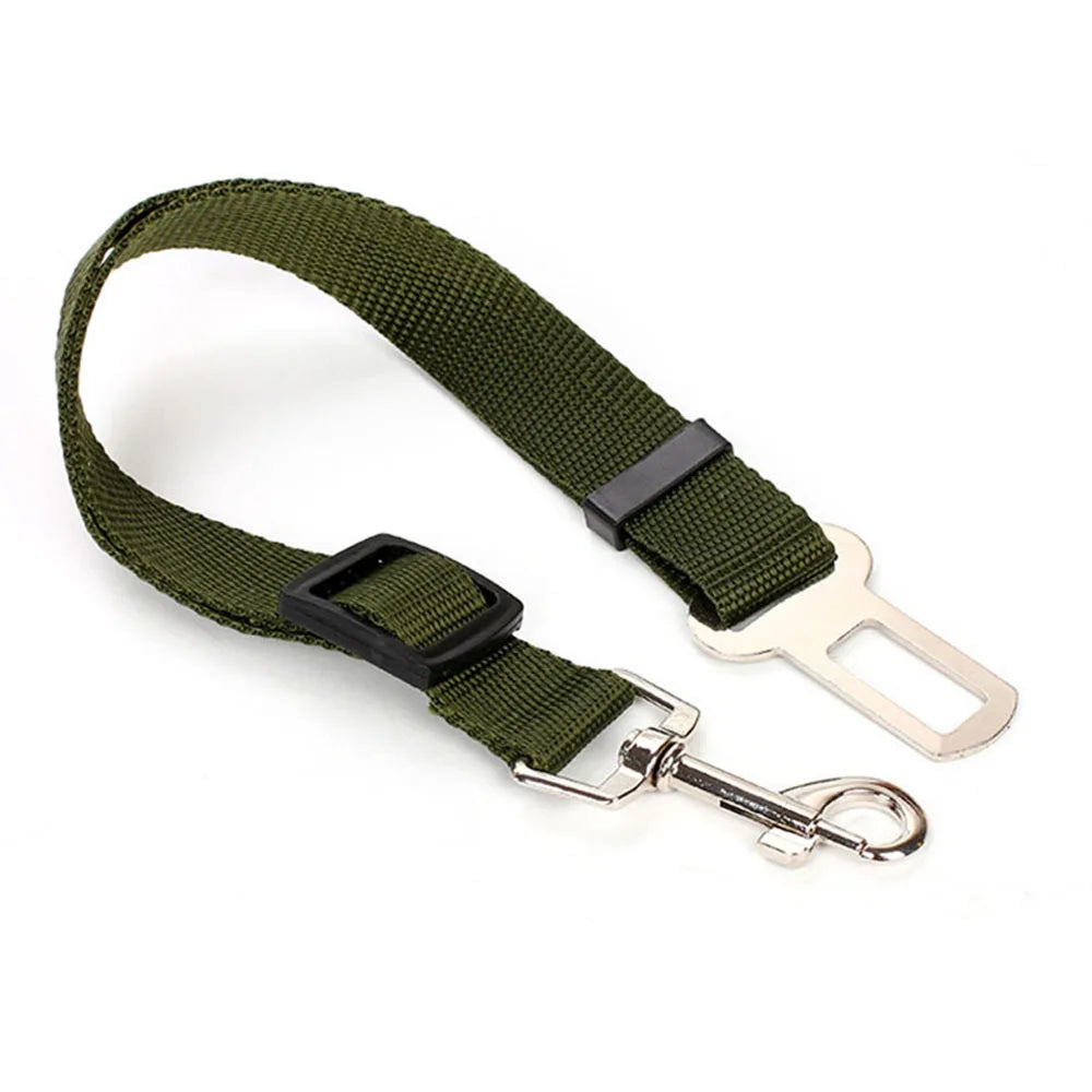 Adjustable Dog Car Seat Belt – Nylon Reflective Travel Harness