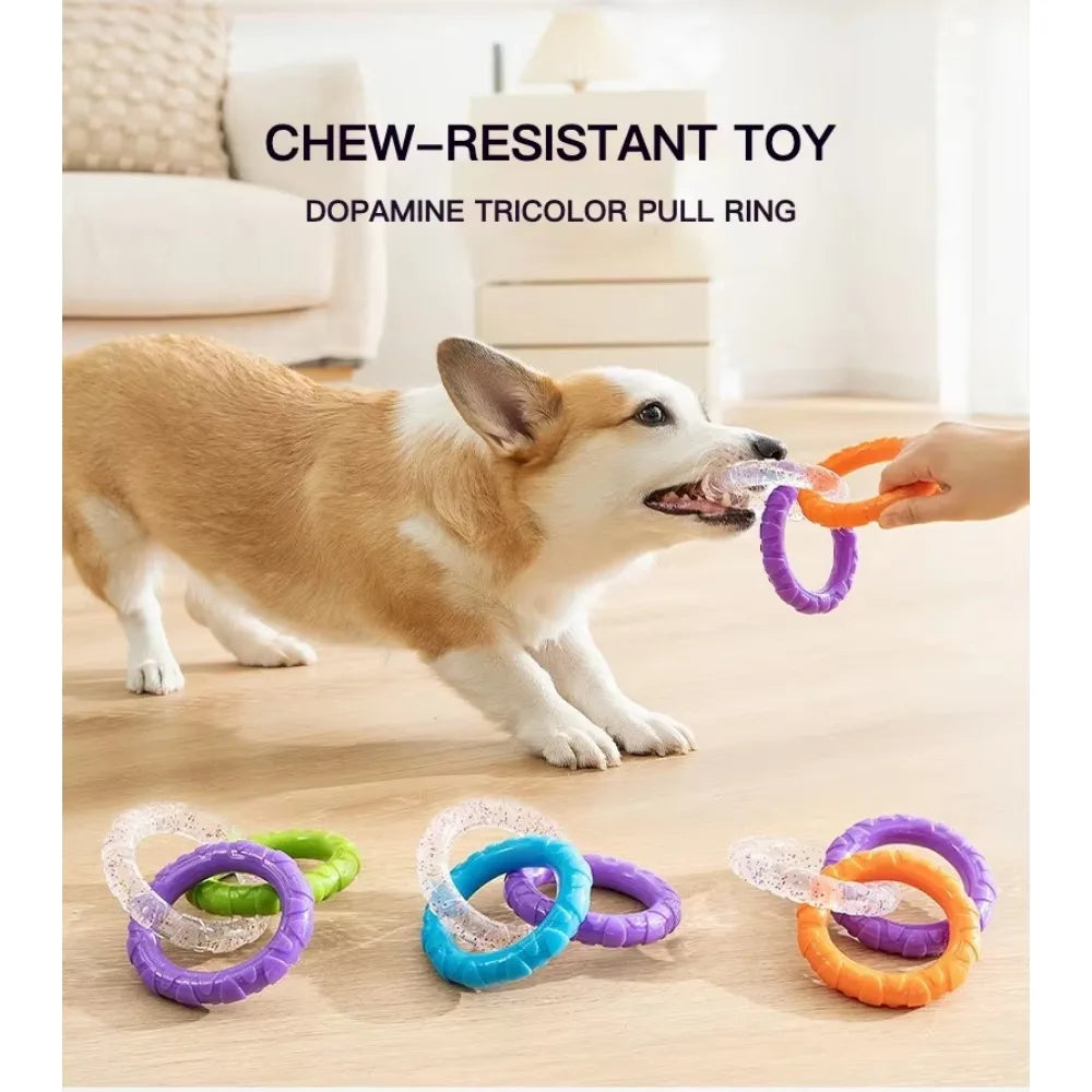 Dog Chew Toy Rubber Ball for Teeth Cleaning & Training
