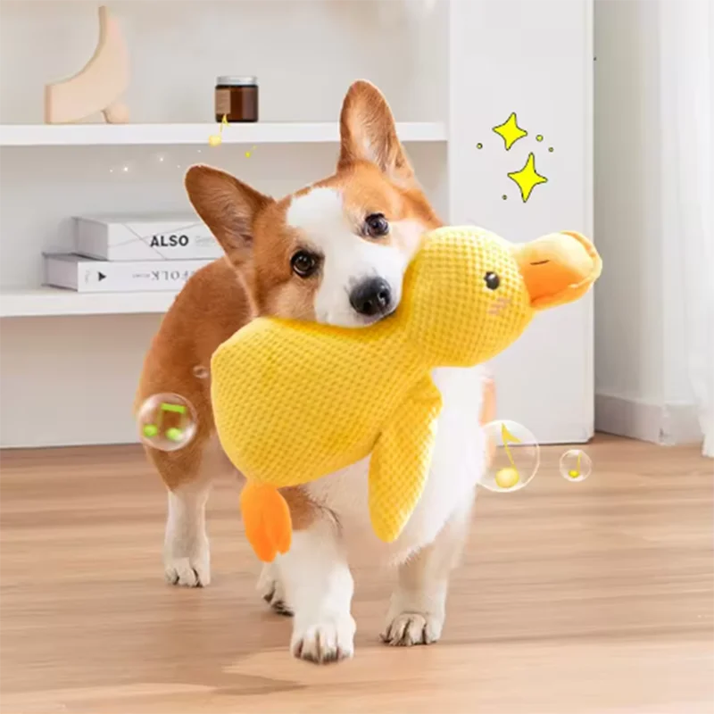 Squeaky Dog Toy Plush Duck Interactive Toy for Dogs