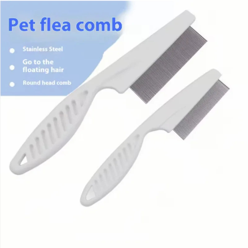 Flea Comb for Dogs Stainless Steel Pet Hair Grooming Brush