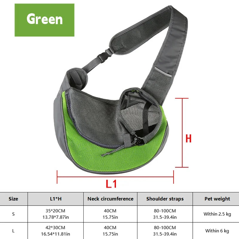 Dog Sling Carrier – Breathable Small Dog Backpack for Travel