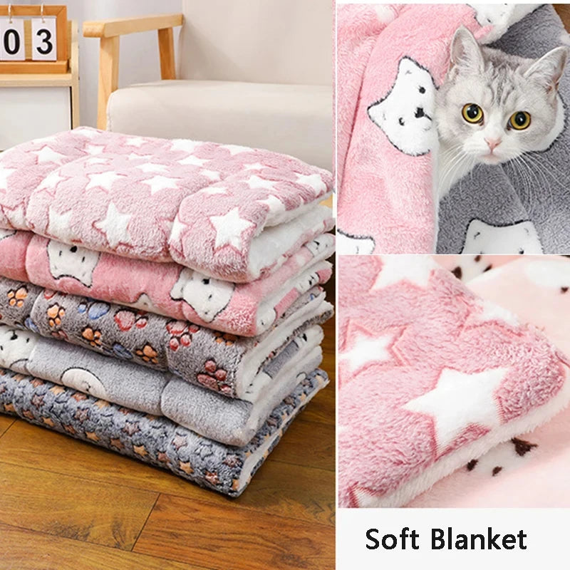 Cat Sleeping Mat – Soft Plush Winter Bed for Cats & Small Dogs