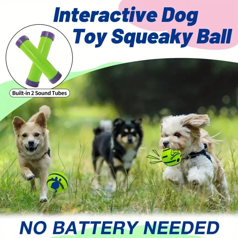 Interactive Dog Ball – Giggle Sound Toy for Training & Play